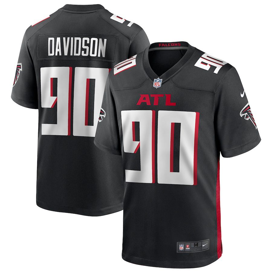 Cheap Men Atlanta Falcons 90 Marlon Davidson Nike Black Player Game NFL Jersey